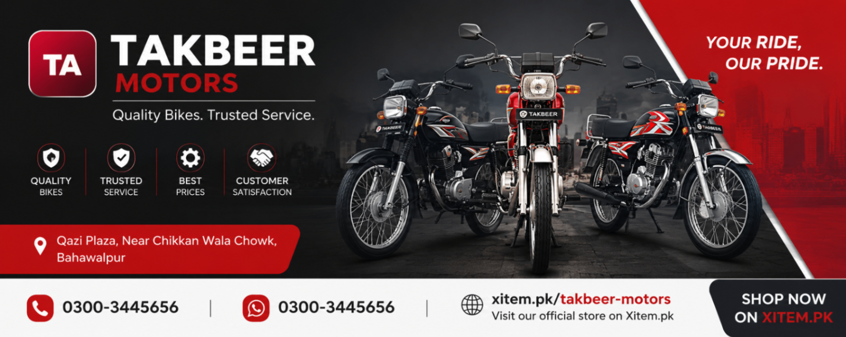 Takbeer Motors banner